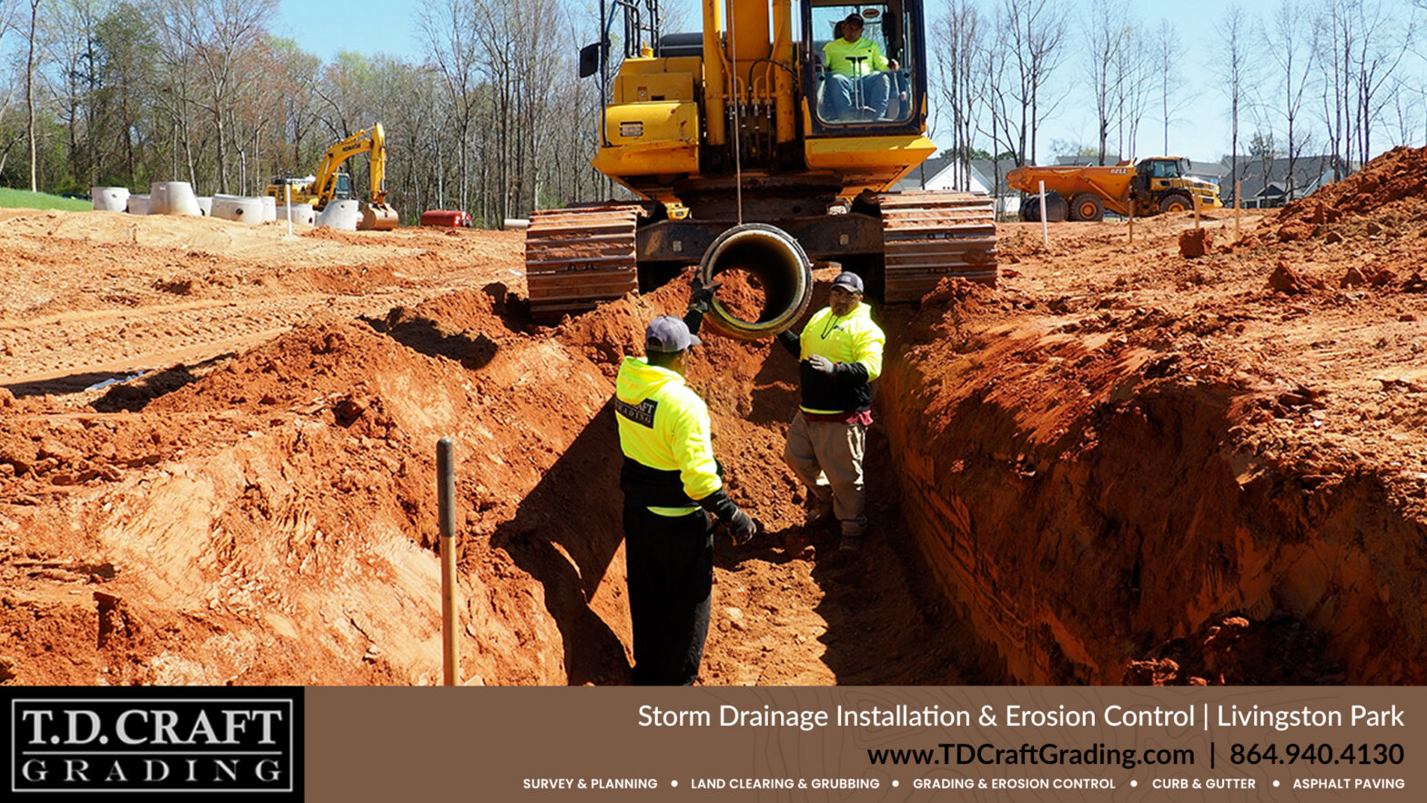 Storm Drainage Installation & Erosion Control | Livingston Park